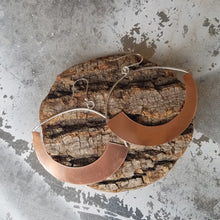 Load image into Gallery viewer, Half Hoop Earrings/ Large Copper