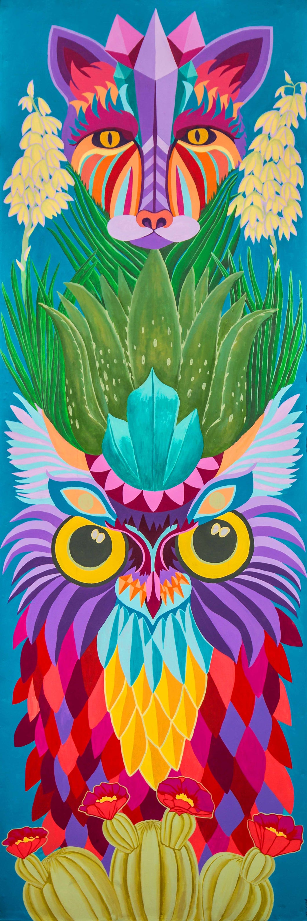 Print(Owl/Mountain Lion)