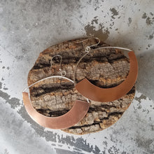 Load image into Gallery viewer, Half Hoop Earrings/ Large Copper
