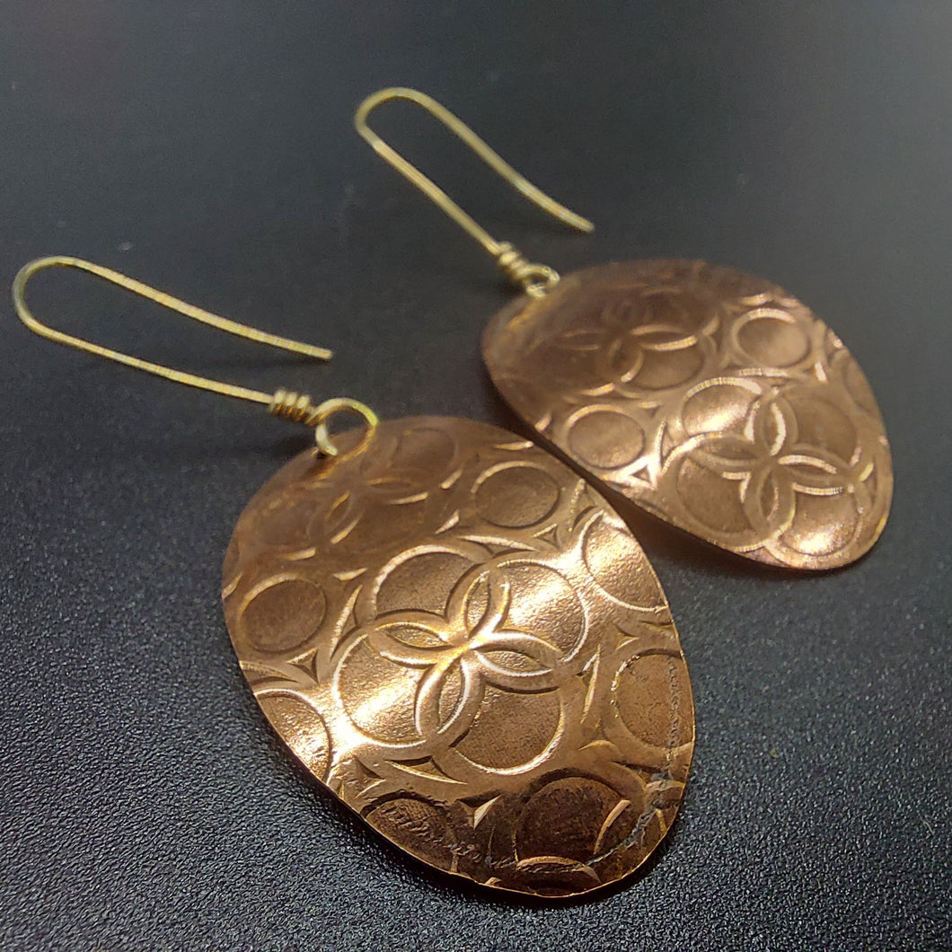 Stamped Penny Earring