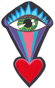 Rainbow Eye W/ heart Decal