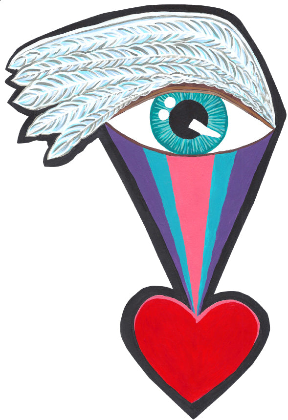 Eye Feather Rainbow Decal (LG)